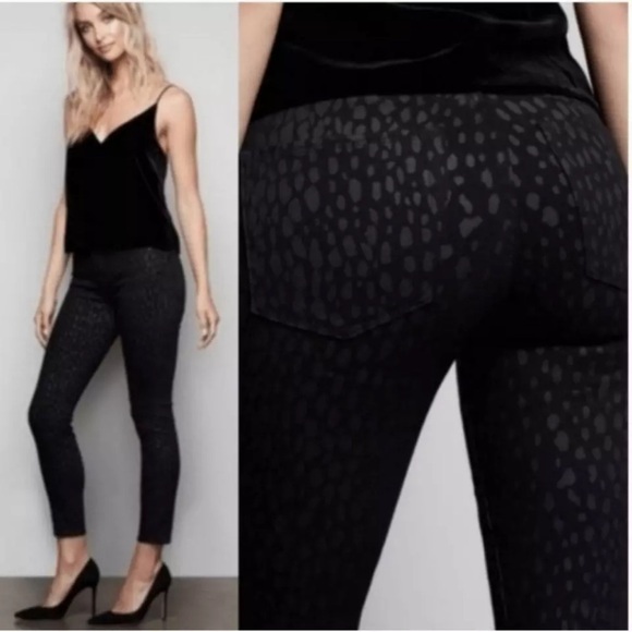 Good American Good Legs Crop Black Leopard - Picture 2 of 9